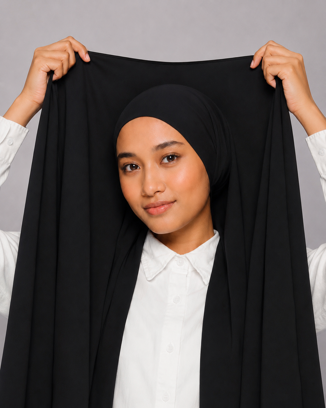 Instant Hijab With Built in Magnets-Black