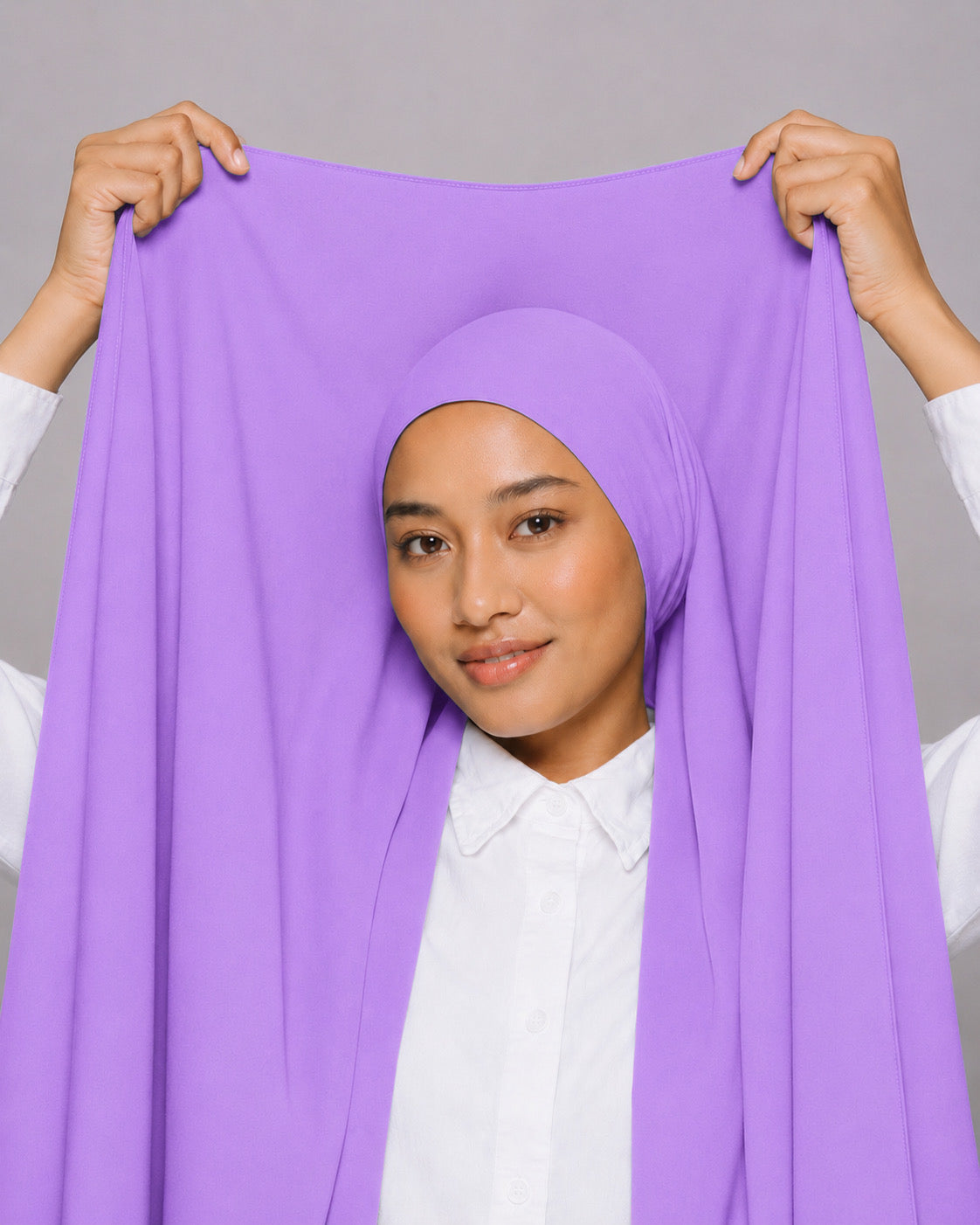 Instant Hijab With Built in Magnets-Lilac