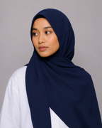 Instant Hijab With Built in Magnets-Navy Blue