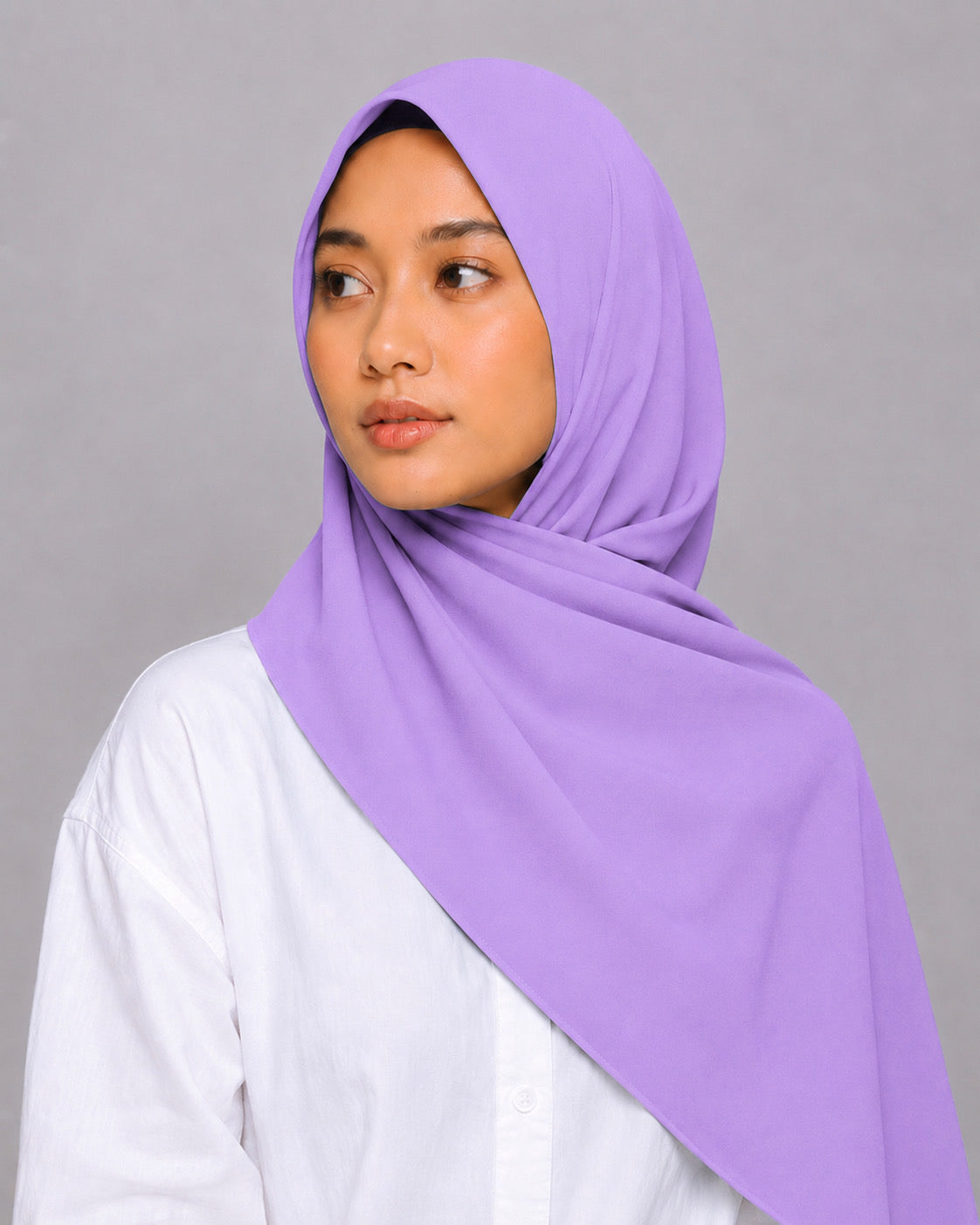 Instant Hijab With Built in Magnets-Lilac