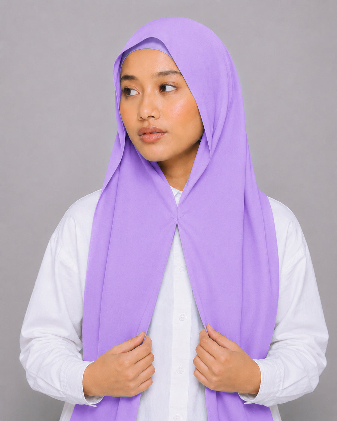 Instant Hijab With Built in Magnets-Lilac