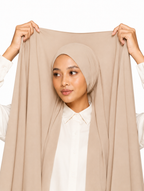 Instant Hijab With Built in Magnets-Beige