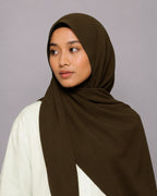 Instant Hijab With Built in Magnets-Dark Brown