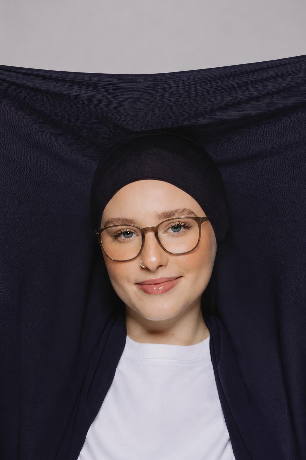 Midnight Ocean-Instant Hijab With Built in Magnets
