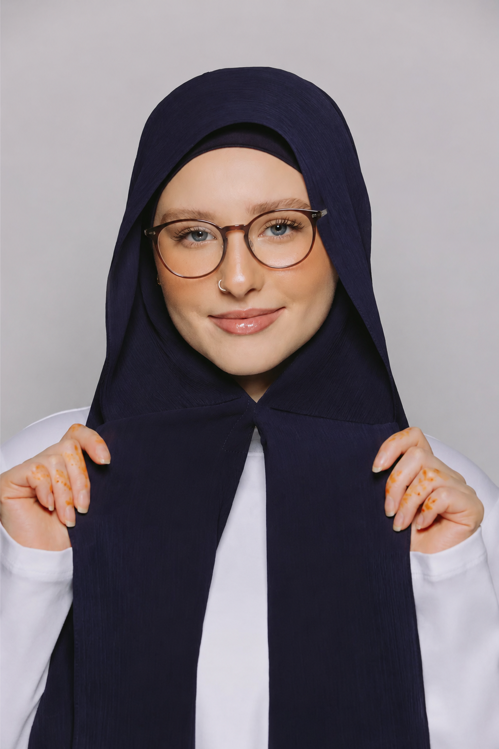 Midnight Ocean-Instant Hijab With Built in Magnets