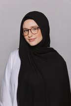 Black-Instant Hijab With Built in Magnets