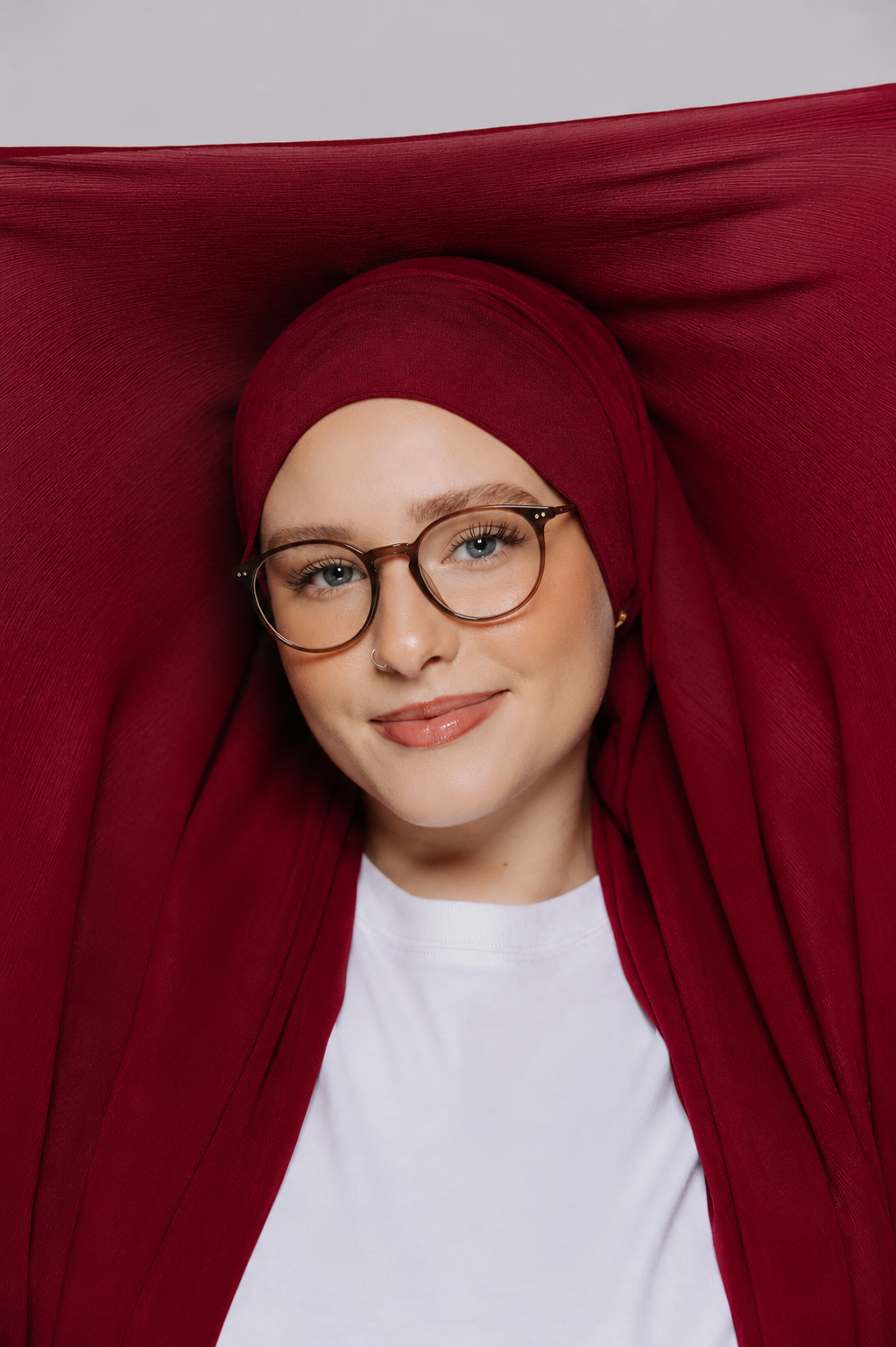 Burgundy(Rose)-Instant Hijab With Built in Magnets