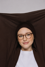Chocolate Brown-Instant Hijab With Built in Magnets
