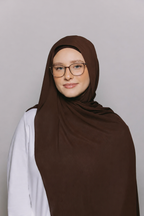 Chocolate Brown-Instant Hijab With Built in Magnets