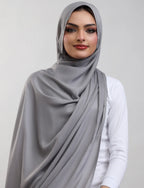 Grey Plain Model Hijab