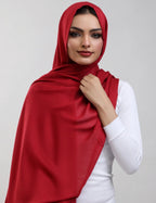 Red Plain Model Hijab