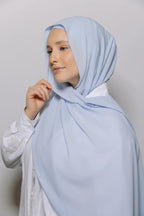 Instant Hijab With Built-in- Magnets-ice blue