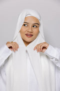 Instant Hijab With Built-in- Magnets- white