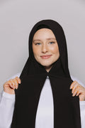 Instant Hijab With Built-in- Magnets-Black