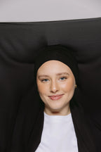 Instant Hijab With Built-in- Magnets-Black