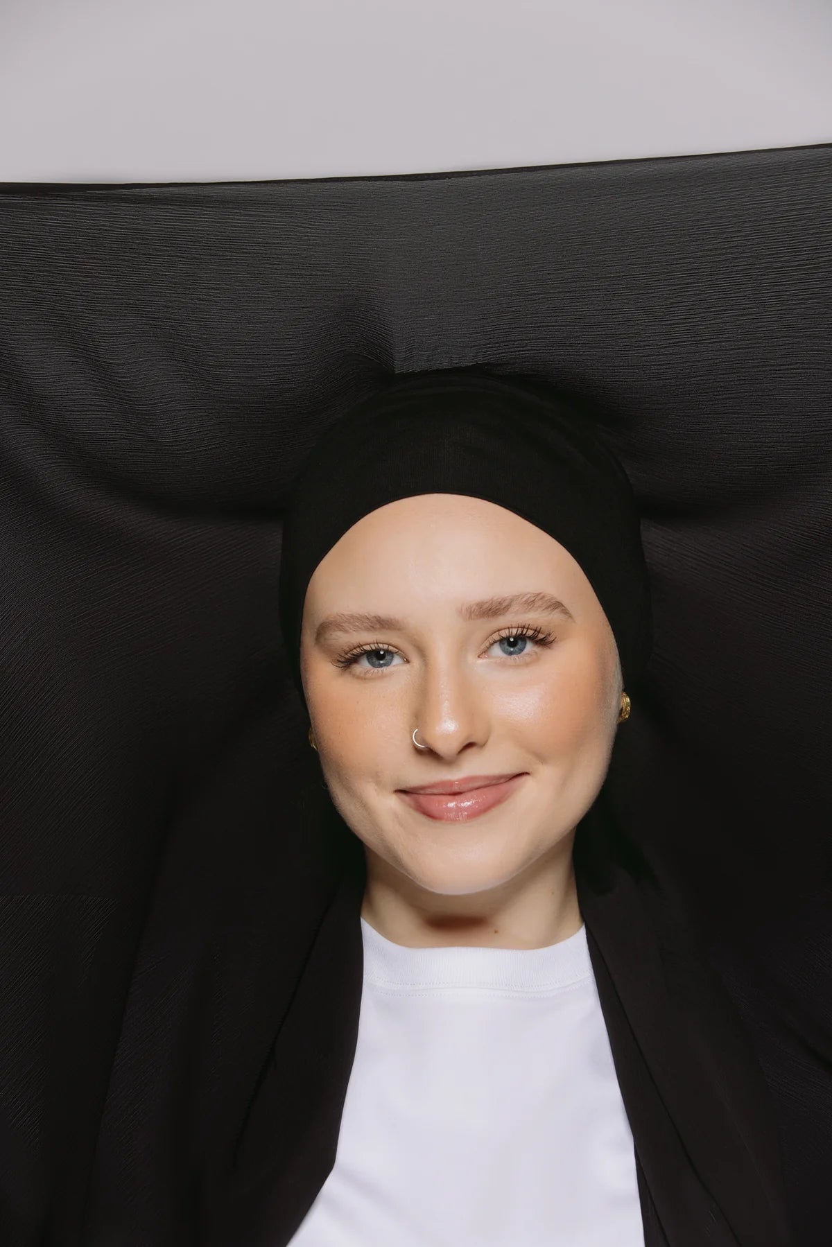 Instant Hijab With Built-in- Magnets-Black