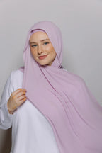 Instant Hijab With Built-in- Magnets-Dusty Lilac