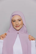 Instant Hijab With Built-in- Magnets-Dusty Lilac