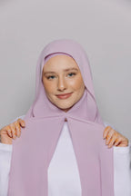 Instant Hijab With Built-in- Magnets-Dusty Lilac