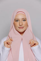 Instant Hijab With Built-in- Magnets-Blush Pink