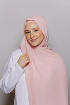 Instant Hijab With Built-in- Magnets-Blush Pink