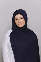 Instant Hijab With Built-in- Magnets-Midnight Ocean