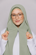 Sage Green-Instant Hijab With Built in Magnets