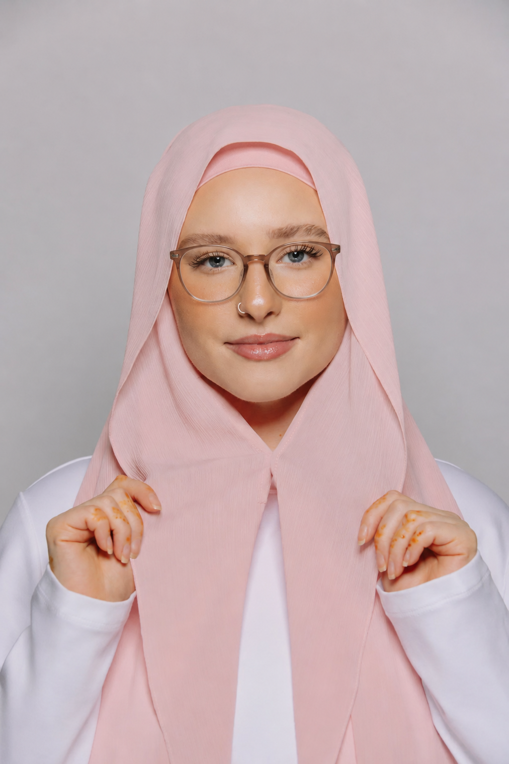 Blush Pink-Instant Hijab With Built in Magnets