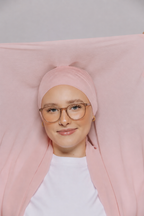 Blush Pink-Instant Hijab With Built in Magnets
