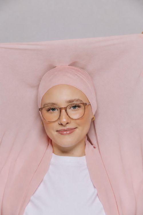 Blush Pink-Instant Hijab With Built in Magnets