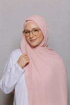Blush Pink-Instant Hijab With Built in Magnets