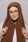 Rust Brown-Instant Hijab With Built in Magnets