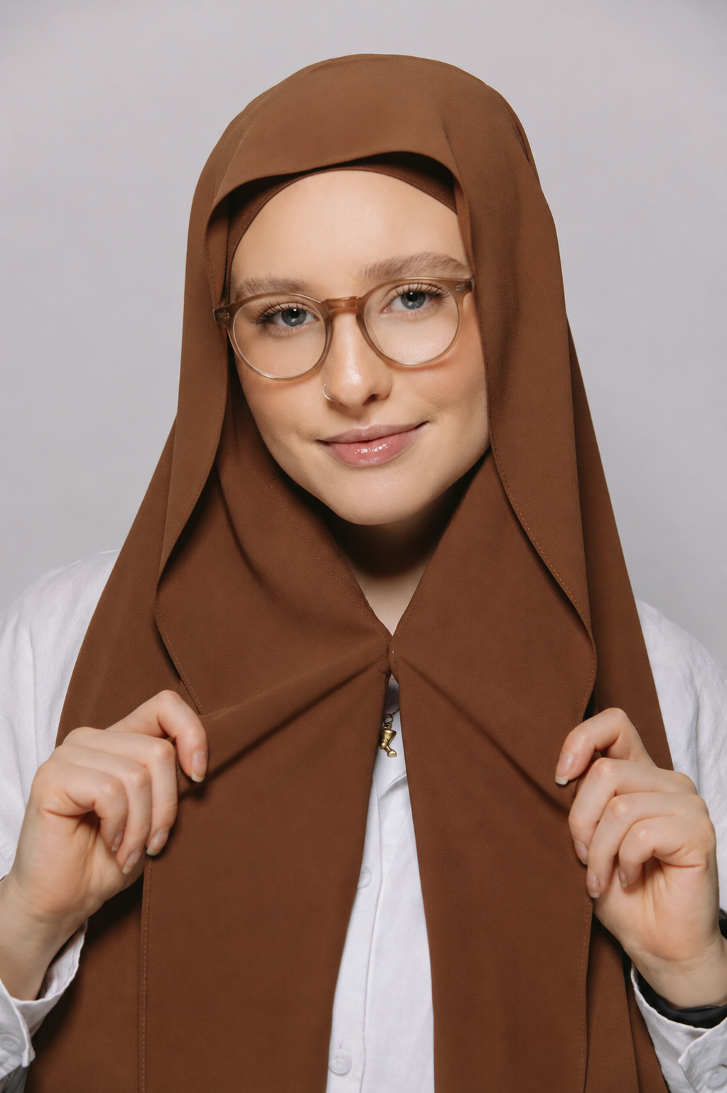 Rust Brown-Instant Hijab With Built in Magnets