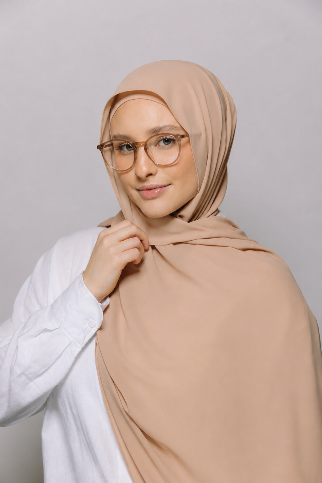 Nude Beige-Instant Hijab With Built in Magnets