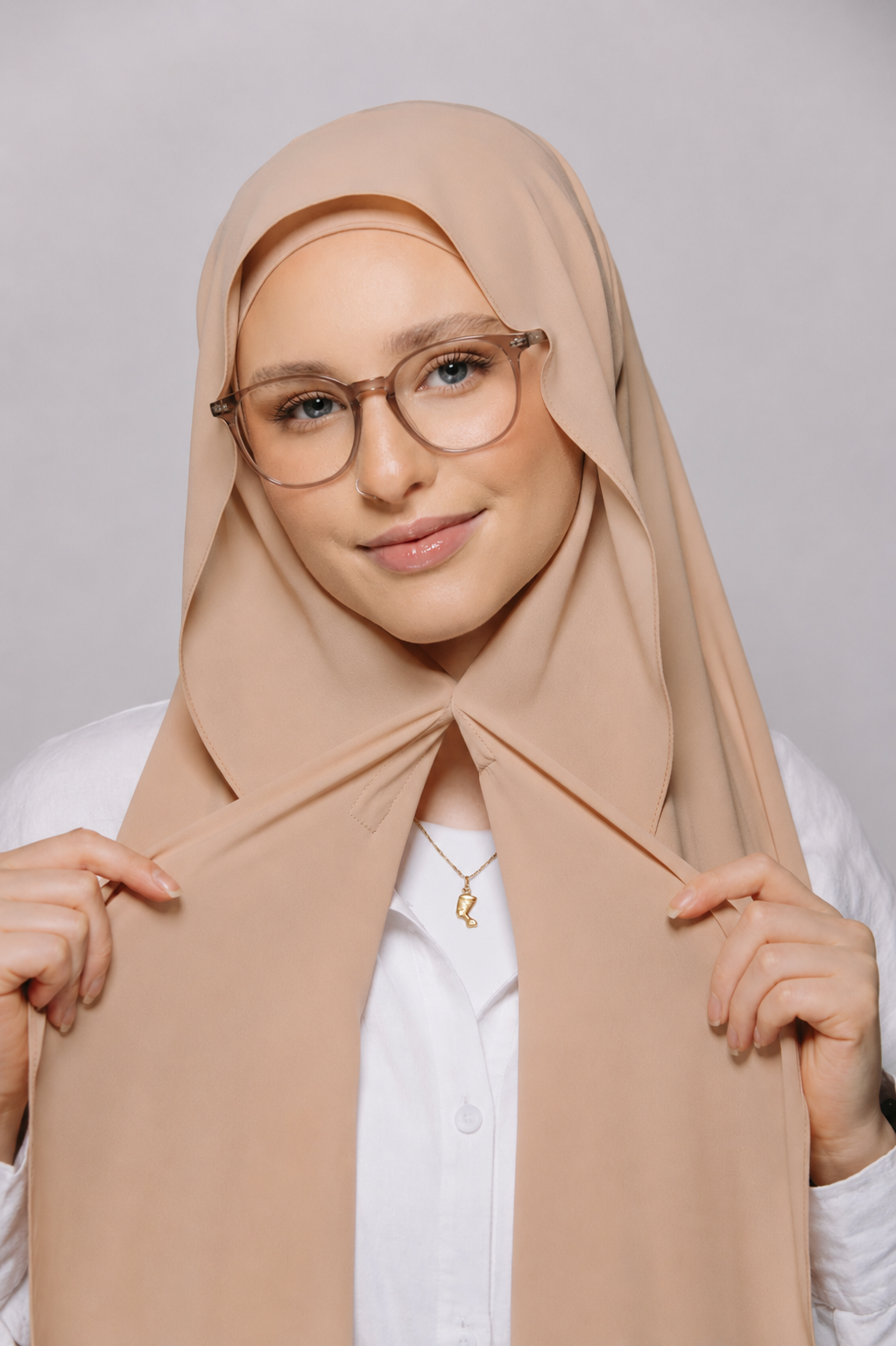 Nude Beige-Instant Hijab With Built in Magnets