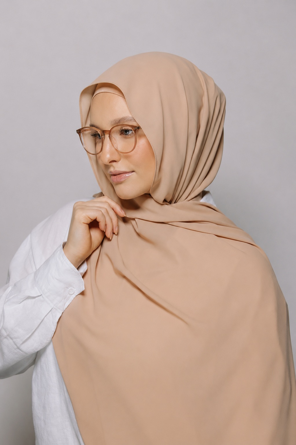 Nude Beige-Instant Hijab With Built in Magnets